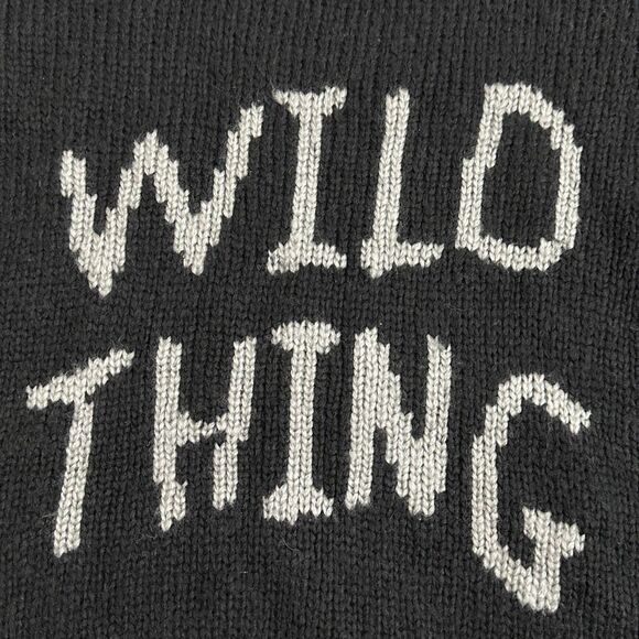 Wooden Ships “Wild Thing” Black Mohair Wool Blend Knit Sweater M/L Cabincore - Picture 5 of 12